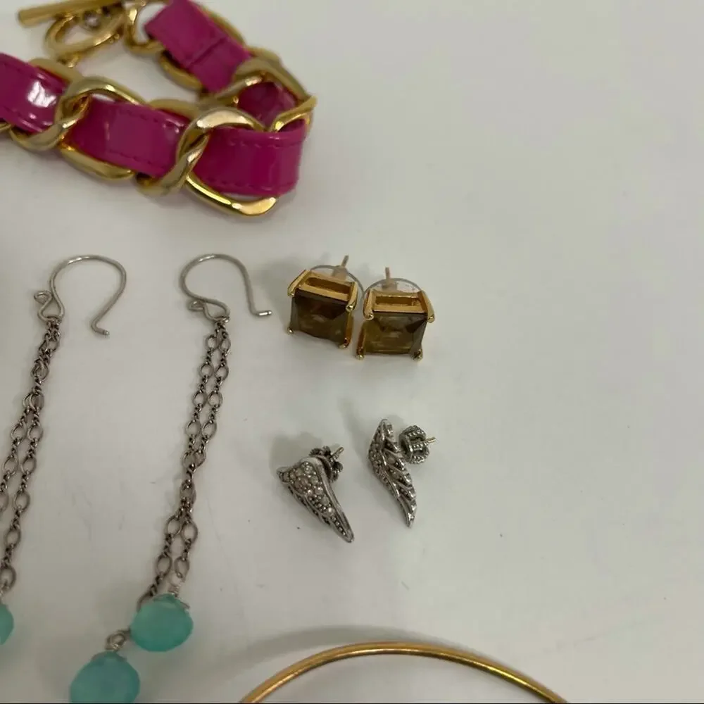 JEWELRY BUNDLE Earrings Bracelets Necklace Includes 11 Items Gold & Silver - Picture 4 of 7